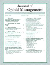 Journal of opioid management (in SafetyLit)